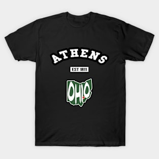 😼 Athens Ohio Strong, Buckeye State Map, Est 1811, City Pride T-Shirt